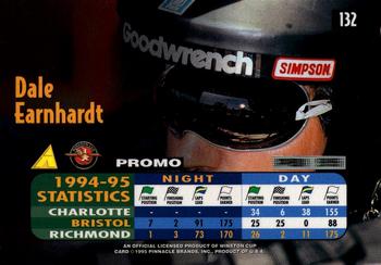 1995 Pinnacle Zenith #132 Dale Earnhardt HG Promo Back