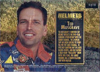 1995 Pinnacle Zenith - Helmets #8 Ted Musgrave Back