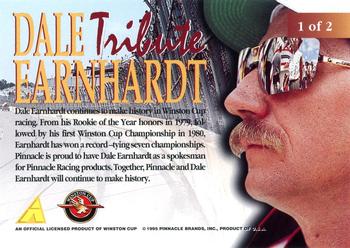 1995 Pinnacle Zenith - Tribute #1 Dale Earnhardt Back