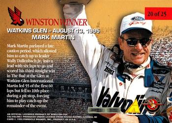 1995 Pinnacle Zenith - Winston Winner #20 Mark Martin Back