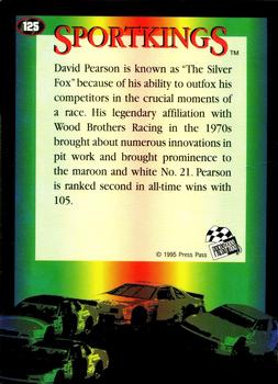 1995 Press Pass #125 David Pearson Back