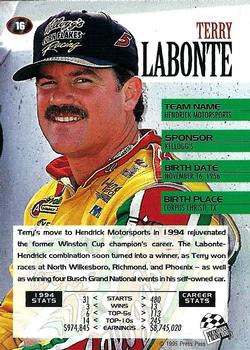 1995 Press Pass #16 Terry Labonte Back