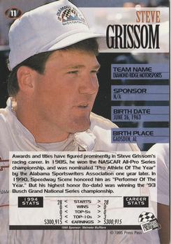 1995 Press Pass #11 Steve Grissom Back
