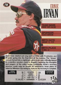 1995 Press Pass #13 Ernie Irvan Back