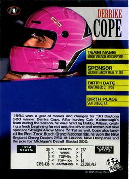 1995 Press Pass #8 Derrike Cope Back