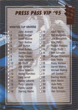 1995 Press Pass VIP #64 Checklist Front