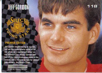 1995 Select #118 Jeff Gordon Back