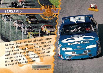1995 Select #50 Lake Speed's Car Back