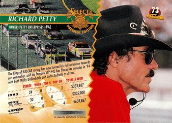 1995 Select #73 Richard Petty Back