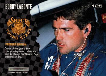 1995 Select #125 Bobby Labonte Back