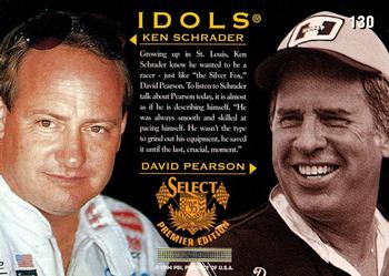 1995 Select #130 David Pearson / Ken Schrader Back