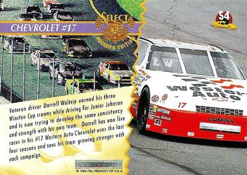 1995 Select #54 Darrell Waltrip's Car Back