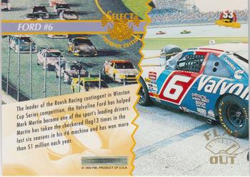 1995 Select - Flat Out #53 Mark Martin's Car Back
