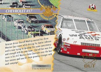 1995 Select - Flat Out #54 Darrell Waltrip's Car Back