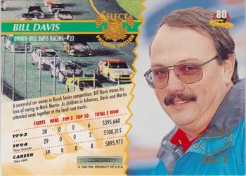 1995 Select - Flat Out #80 Bill Davis Back