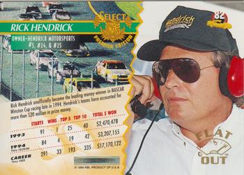1995 Select - Flat Out #82 Rick Hendrick Back