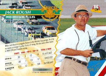1995 Select - Flat Out #86 Jack Roush Back