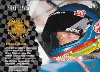 1995 Select - Flat Out #126 Ricky Craven Back