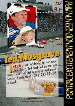 1995 Select - Flat Out #137 Ted Musgrave Back