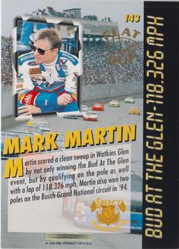 1995 Select - Flat Out #143 Mark Martin Back