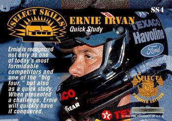 1995 Select - Select Skills #SS4 Ernie Irvan Back