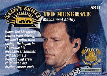 1995 Select - Select Skills #SS11 Ted Musgrave Back