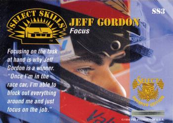 1995 Select - Select Skills #SS3 Jeff Gordon Back