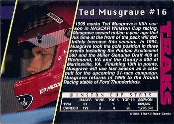 1995 Traks #16 Ted Musgrave Back