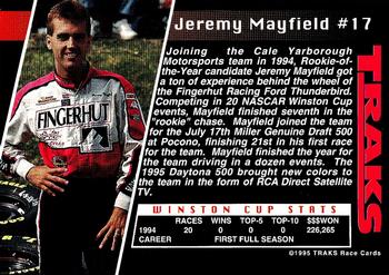 1995 Traks #17 Jeremy Mayfield Back