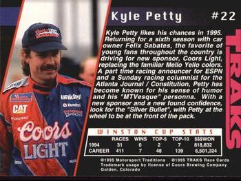 1995 Traks #22 Kyle Petty Back