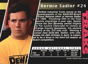 1995 Traks #24 Hermie Sadler Back