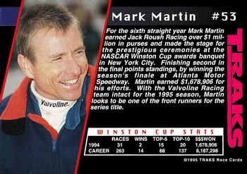 1995 Traks #53 Mark Martin Back