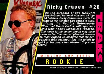 1995 Traks #28 Ricky Craven Back