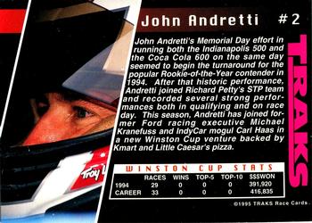 1995 Traks #2 John Andretti Back