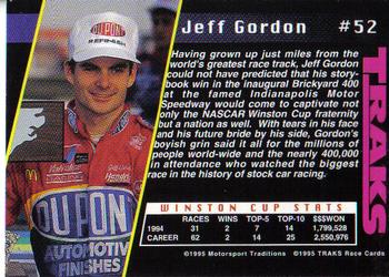 1995 Traks #52 Jeff Gordon Back