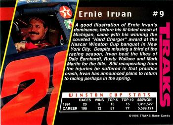 1995 Traks #9 Ernie Irvan Back