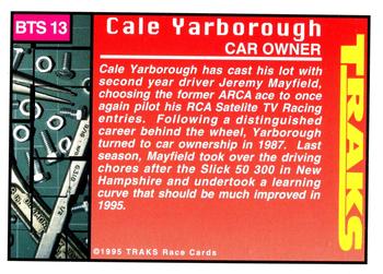 1995 Traks - Behind the Scenes Holofoil #BTS 13 Cale Yarborough Back