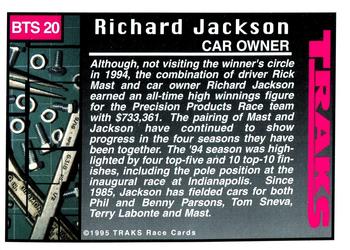 1995 Traks - Behind the Scenes Holofoil #BTS 20 Richard Jackson Back