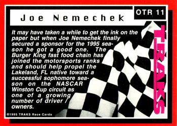 1995 Traks - On the Rise Holofoil #OTR 11 Joe Nemechek Back