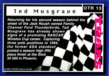 1995 Traks - On the Rise Holofoil #OTR 13 Ted Musgrave Back
