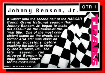 1995 Traks - On the Rise Holofoil #OTR 1 Johnny Benson, Jr. Back