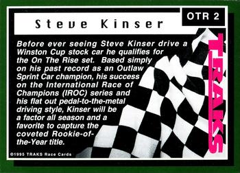 1995 Traks - On the Rise Holofoil #OTR 2 Steve Kinser Back