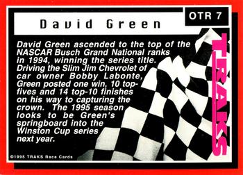 1995 Traks - On the Rise Holofoil #OTR 7 David Green Back