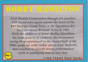 1995 Traks - Racing Machines #RM 4 Bobby Hamilton Back