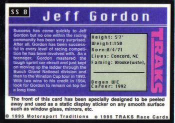 1995 Traks - Series Stars #SS 8 Jeff Gordon Back