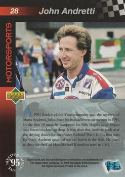 1995 Upper Deck #28 John Andretti Back
