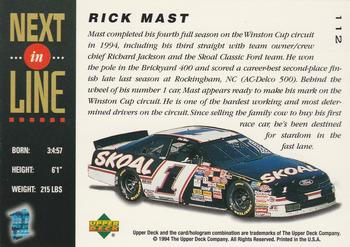 1995 Upper Deck #112 Rick Mast Back
