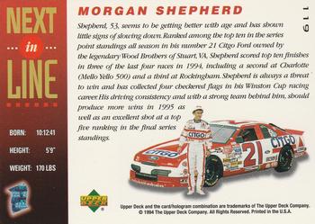 1995 Upper Deck #119 Morgan Shepherd Back