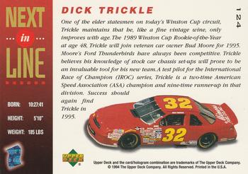 1995 Upper Deck #124 Dick Trickle Back
