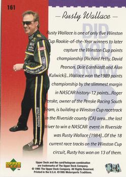 1995 Upper Deck #161 Rusty Wallace Back